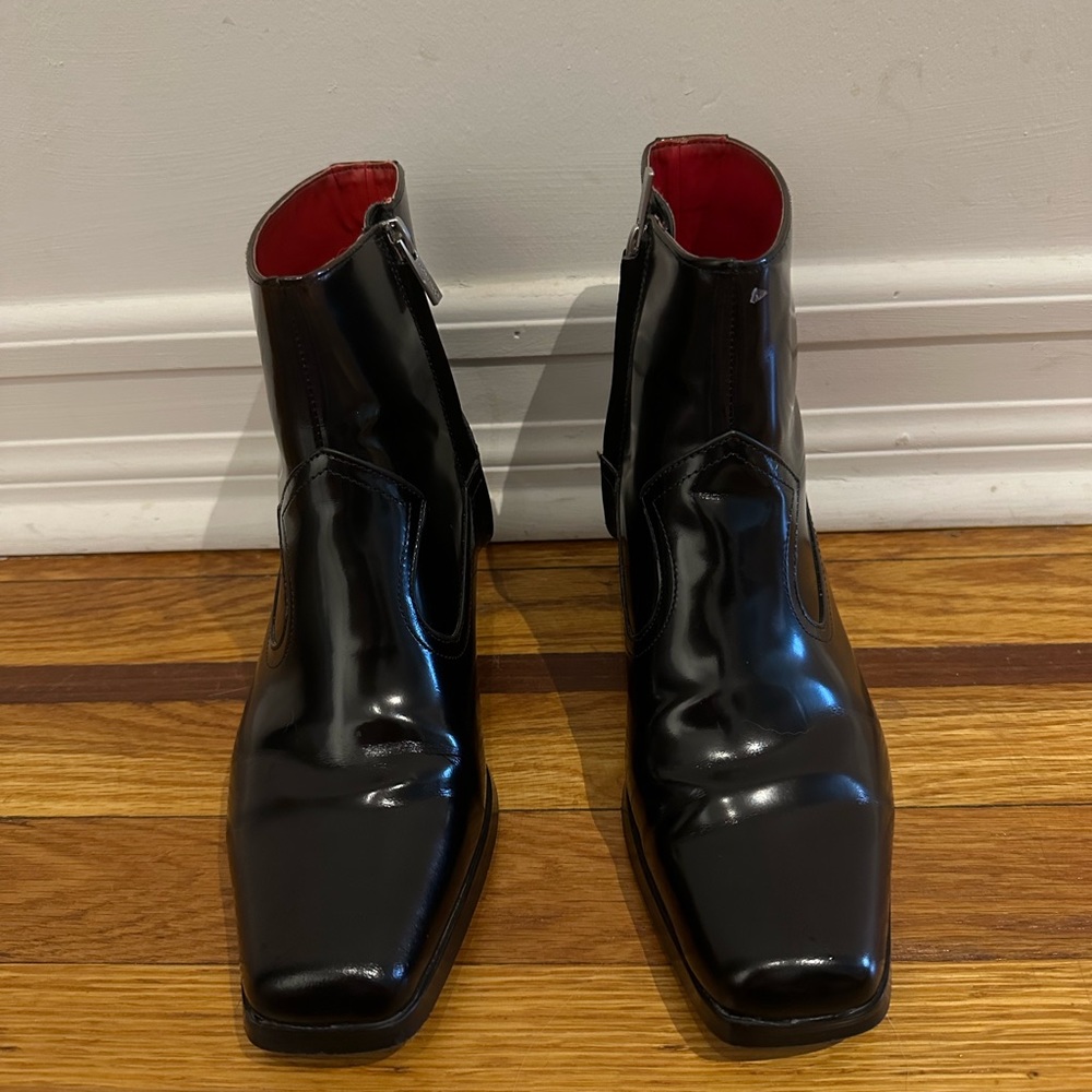 Calvin Klein Black Leather Sadie Boot Size 8.5